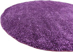 Unique Loom Solo Collection Area Rug - Calabasas (6' 1" Round, Violet)