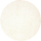 Unique Loom Solo Collection Area Rug - Calabasas (6' 1" Round, Snow White)