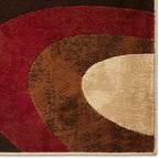 Home Dynamix Tribeca Slade Modern Area Rug, Abstract Brown/Red 39"x55"