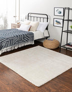 Unique Loom Solo Collection Area Rug - Calabasas (5' 3" Square, Ivory)