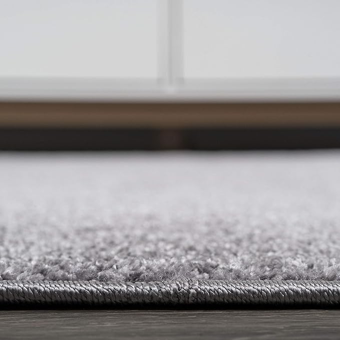 JONATHAN Y Haze Solid Low-Pile Gray Runner Rug 2x10, Coastal,Bohemian,Minimalist,Classic, Easy-Cleaning for Living Room,Bedroom,Kitchen,Pet Friendly,Non-Shedding (SEU100A-210)