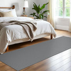 EARTHALL Washable Runner Rug 2x8 Ft Non Slip Runners for Hallways Cotton Rubber Backed Kitchen Runner Braided Indoor Floor Carpet Runners for Entryway, Hallway, Kitchen, Bedroom, Charcoal Gray