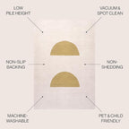 JONATHAN Y Machine Washable Cream/Moss Indoor Area Rug 8X10 ft, Luola Minimalist Geometric for Living Room, Bedroom, Kitchen, Office, Easy-Cleaning, High Traffic, Pet-Friendly, Non-Shedding WSH112A-8
