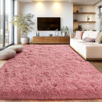 Fluffy Rugs for Living Room, Soft Shaggy for Bedrooms, Blush Area Rug for Bedroom, Cozy Fuzzy Carpet for Kids, Perfect Indoor Decor for Boys and Girls 6x9 Feet