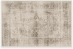 RUGGABLE Washable Vintage Area Rug – Sarrah Hazel 2x3, Stain-Resistant, Non-Slip – Small Machine Washable Rugs for Living Room, Bedroom, Hallway, Entryway & Bathroom–with Cushioned Pad