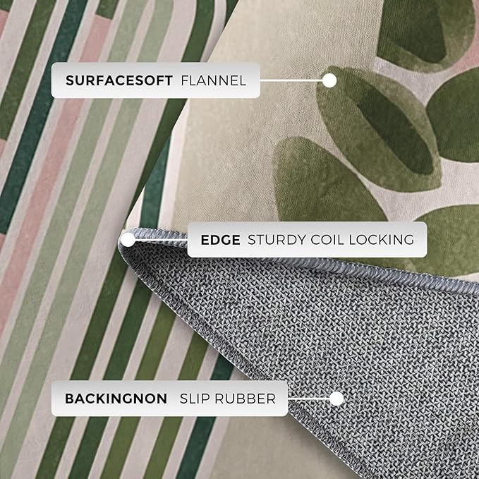 Mid Century Modern Rugs for Home Decor, 7x9 ft, Boho Abstract Geometry Area Rugs for Living Room, Soft Non Slip Washable Minimalist Arched Carpet Bedroom Decorations Dt-Ghf-19