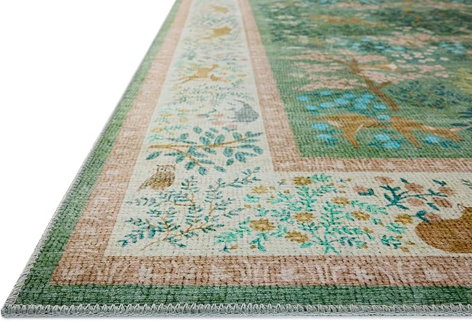 Loloi Rifle Paper Co. Canopy Collection CNP-02 Sage/Blush 2'-0" x 3'-0" Accent Rug