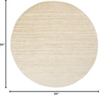SAFAVIEH Adirondack Collection Area Rug - 7' Round, Champagne & Cream, Modern Ombre Design, Non Shedding & Easy to Clean, Ideal for Living Room, Bedroom, Office, Dining Space (ADR113W)