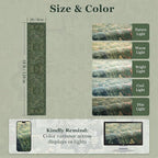Dark Green Runner Rug 2x10 for Hallways, Retro Distressed Moody Medallion Long Carpet Runner for Entryway Mudroom, Low Pile Thin Soft Kitchen Bathroom Runner Rug Non Slip Washable
