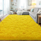 Area Rugs for Living Room, Soft Shaggy Carpets for Living Room, Fuzzy Rugs for Kids' Room, Perfect Decor for Modern Home Yellow 5x7 Feet