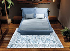 Bloom Rugs Washable Non-Slip 10x14 Rug - Blue Traditional Oriental Area Rug for Living Room, Bedroom, Dining Room, and Kitchen - Exact Size: 10' x 14'