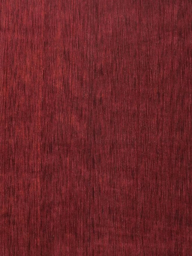 Hand Knotted Loom Wool ECO-Friendly Area Rugs - 8'x8', Square, Dark Red Color, Solid Plain Design, High Pile Handmade Anti Skid Area Rugs for Living Room, Bed Room (L00111)