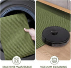 KOZYFLY Runners for Hallways 2x5 ft Washable Kitchen Runner Non Slip Rubber Backed Hall Runners Cotton Entryway Runner Rugs Floor Carpet for Indoor Backdoor Bedroom Kitchen, Bright Green/Earthy Green