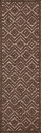 Nourison Home Versatile Brown 2'2" x 7'6 Area Rug - Easy Clean, Non Shedding, Bed Room, Living Room, Dining Room, Kitchen (8' Runner)