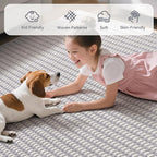 2x3 ft Indoor Door Mat Entryway Rug Non Slip Woven Washable Area Rugs Kitchen Mats for Floor, Front Entry Rug Entrance Doormat for Hall Porch Bathroom Kitchen Bedroom, Easy Clean, Gray 24"x36"