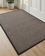 DEXI Ultra Thin Entryway Indoor Door Mat 36x56, Non Slip Rubber Backing Inside Entry Mat, Low Profile Easy Clean Dirt Trapper Doormat for Inside Entrance Patio, Black