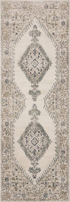Loloi Teagan Collection TEA-02 Oatmeal/Ivory 2'-8" x 13' Runner Rug, Large, Soft Neutral Rug, High-Traffic for Living Room, Bedroom, Home Office, Dining Area