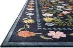 Loloi Rifle Paper Co. Canopy Collection CNP-04 Black 3'-9" x 5'-9" Accent Rug