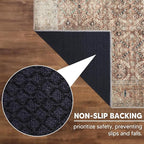 Keen Home Design 2x3 Rug - Machine Washable Entry Rug with Non-Slip Backing, Ideal for Enteryway, Kitchen, Bathroom, Laundry Room - Vintage, Easy Clean, Durable, Low Pile - (2' x 3')
