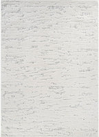 Beverly Rug Micro Loop Area Rug White/Gray 5x7 Abstract Modern Luxury Brushstroke Durable Soft Indoor Rugs for Living Dining Room Office Stain Resistant Non Shedding Casual Indoor Carpet 5 x 7