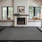 Beverly Rug Micro Loop Area Rug Black/White 8x10 Geometric Modern Luxury Zebra Durable Soft Indoor Rugs for Living Dining Room Office Stain Resistant Non Shedding Casual Indoor Carpet 8 x 10