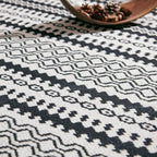 jinchan Moroccan Runner Rug 2x8 for Hallway - Geometric Honeycomb Modern Geometric Machine Washable Soft Ultra-Thin Non-Slip Carpet for Kitchen Bedroom Laundry Room (2x8ft, Black)