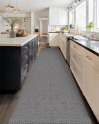 Color&Geometry Door Mat 3'x10' Runner Rug with Rubber Backing, Non Slip Washable Hallway Rug, Carpet Runners for Hallway Living Room Bedroom, Light Grey (Rolled-up NO Creases)