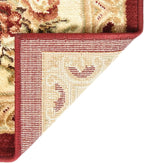 Unique Loom Versailles Collection Traditional Classic Floral Motif Area Rug (5' 0 x 5' 0 Square, Burgundy/Ivory)