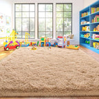 Area Rugs for Living Room, Soft Shaggy Carpets for Living Room, Fuzzy Rugs for Kids' Room, Perfect Decor for Modern Home Camel 6x9 Feet