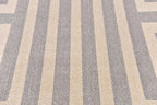 Unique Loom Athens Collection Classic Geometric Modern Border Design Area Rug (8' 0 x 8' 0 Round, Gray/ Beige)
