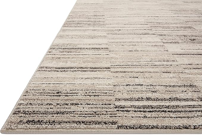 Loloi Darby Collection DAR-01 Charcoal/Sand 2'-7" x 8'-0" Runner Rug