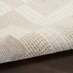 Nourison Home Nordic Ivory Beige 2' x 6' Area Rug - Easy Clean, Non Shedding, Bed Room, Living Room, Dining Room, Kitchen (6' Runner)