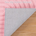 Pauwer 2x3 Washable Area Rugs for Living Room Modern Pink Solid Color Soft Fluffy Rugs for Bedroom Non Slip Boho Accent Indoor Mat Floor Carpet Cover for Kids Room Dining Room Kitchen Office, Pink
