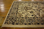 Unique Loom Sialk Hill Collection Area Rug - Washington (2' 11" x 16' 5" Runner Ivory/Black)