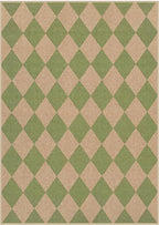 Lahome Checkered Washable Rugs 5x7, Green Area Rug Neutral Large Outdoor Patio Living Room Rug, Farmhouse Non Slip Non Shedding Floor Carpet for Courtyard Camping