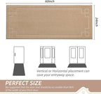BEQHAUSE Door Mat 24" x 60", Non-Slip Door Mats Indoor Entryway Rugs Washable Low-Profile Absorbent and Stain Resist Floor Mats, Dog Door Mat for Front Back Door, Muddy Wet Shoes & Paws, Beige