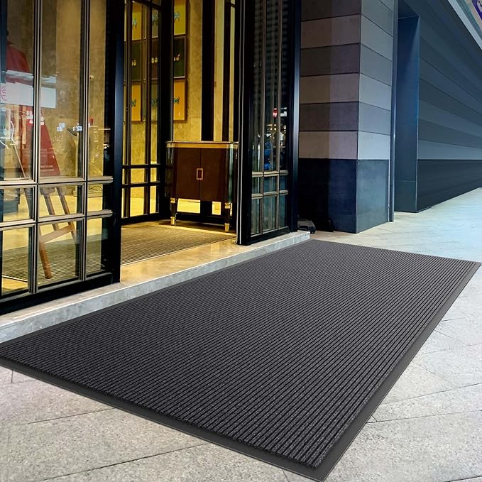 Amyracel Front Door Mat Indoor Outdoor Entrance, 36" x 72" All-Season Waterproof Doormat for Enterway, Heavy Duty Commercial Floor Mat, Fade Resistant, Rubber Back, Low Profile, Easy Clean
