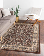 Rugs.com Yasmin Collection Rug – 6' x 9' Brown Medium Rug Perfect for Bedrooms, Dining Rooms, Living Rooms