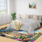 Peacock Rugs for Living Room - 3x5 Rug, Tropical Palm Leaves Area Rugs for Bedroom, Peacock Decor Rug, Floral Animal Washable Carpet, Peafowl Carpet - Peafowl Home Decor & Gifts