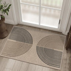 Easy Jute Rainbow Entryway Rug, 2x3 Washable Non-Slip Indoor Outdoor Doormat, Neutral Boho Farmhouse Small Kitchen Rug Modern Abstract Throw Rugs for Entrance Bedroom Bathroom