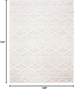 SAFAVIEH Area Rug 9x12 - Tulum Collection - Large - Ivory & Grey, Moroccan Boho Tribal Design, Non-Shedding & Easy to Clean, Ideal for Living Room, Bedroom, Dining Space (TUL272A)