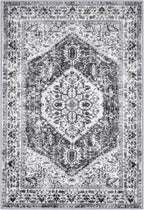 KOZYFLY Small Area Rug 2x3 Ft Rugs for Entryway Washable Entry Rug Non Slip Door Mat Indoor Entrance Printed Faux Wool Vintage Kitchen Rug Throw Rugs for Entrance Kitchen, Grey