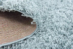 Unique Loom Solid Shag Collection Area Rug (8' Square, Light Slate Blue)