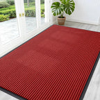 OLANLY Front Door Mat Indoor Outdoor Entrance, Waterproof Heavy Duty Doormat, Fade Resistant, Low Profile, Easy Clean Patio Porch Welcome Floor Mats for Entry, 59x30, Red