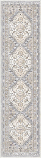 zesthome Washable Runner Rug 2.5x10 - Stain Resistant Entryway Rug,Ultra-Thin Kitchen Rugs, Anti Slip Backing Runner Rugs for Entrance Laundry Room Indoor Hallway (Beige,2.5'x10')