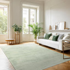 Sage Green Area Rug 5x7,Boho Abstract Washable Neutral Cottagecore Rugs for Living Room,Light Green and Cream Beige