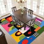 Love Rug - 5x7 Rug, Colorful Abstract Pop Art Area Rugs, Hippie Aesthetic Funky Washable Soft Floor Carpets Home Decor #C059