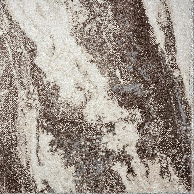 LUXE WEAVERS Lagos Collection 7983 Brown 6x9 Art Deco Geometric Area Rug
