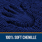 OLANLY Bathroom Rugs 45x27, Extra Soft Absorbent Chenille Bath Rugs, Rubber Backing Quick Dry, Machine Washable Bath Mats for Bathroom Floor, Tub and Shower, Home Decor Accessories, Navy