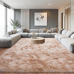 Upgrade Non-Slip Plush Rugs for Living Room, Soft Shaggy Carpets for Living Room, Fuzzy Rugs for Kids' Room, Perfect Decor for Modern Home Tie Dye Beige 8x10Feet